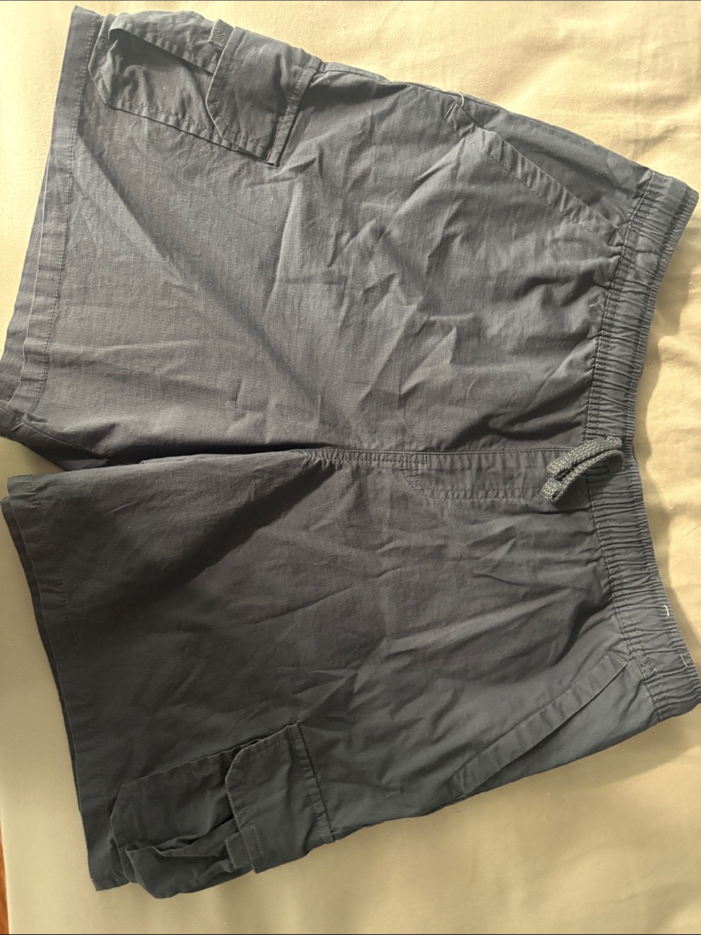 Kids Drawstring Cargo Shorts - Navy